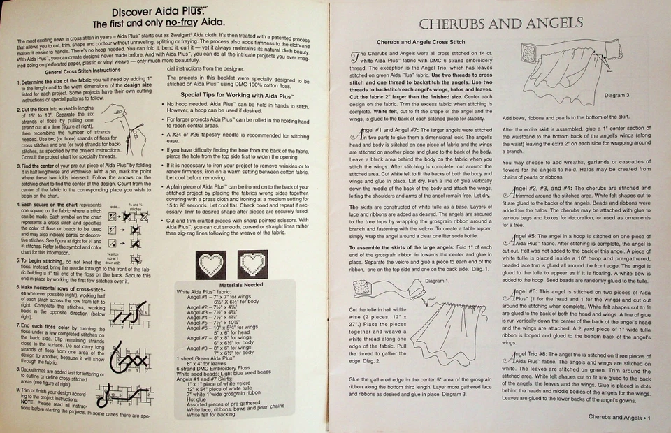 Cherubs & Angels with Aida Plus Cross Stitch Patterns By Zweigart - Image 2 of 4