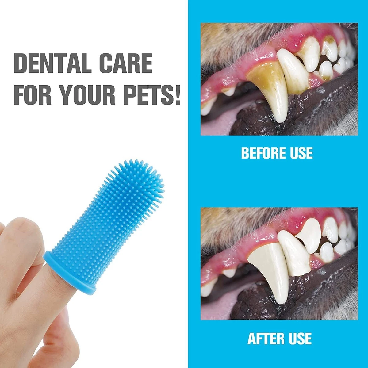 Super Soft Tooth Brush 360 ° Oral Cleaning Pet Toothbrush Remove Bad Breath  Tartar Tooth Brush Dog Cat Oral Care Mouth Clean NEW