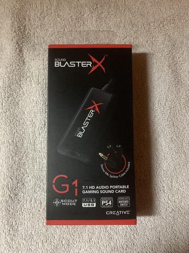 Creative Sound BlasterX G1 7.1 Portable HD Gaming USB DAC Sound Card SB1710 Neww - 第 1/4 張圖片