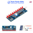 Zum Selbermachen einstellbare Geschwindigkeit NE555 + CD4017 laufendes LED-Licht Lötprojekt - UK Post