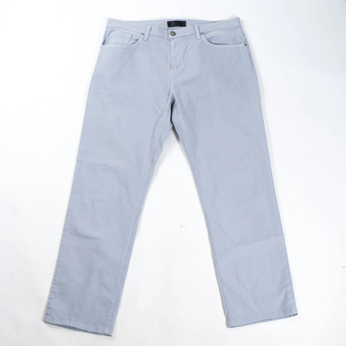 J Brand Jeans KANE Straight Leg/Fit Cotton Linen Blend Blue Fog Light Blue  38