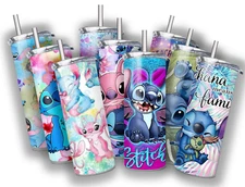 Stitch 20 OZ STAINLESS STEEL TUMBLER CUP +LID/STRAW