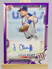 Jackson Cluff 2021 Bowman Prospect Autograph Purple PAPR-JC /250 Auto Nationals