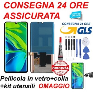 DISPLAY LCD OLED TOUCHSCREEN XIAOMI MI NOTE 10 LITE MZB9218EU SCHERMO VETRO BLU DISPLAY LCD OLED TOUCHSCREEN XIAOMI MI NOTE 10 LITE MZB9218EU SCHERMO VETRO BLU