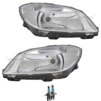 Scheinwerfer Set H4 FüR Skoda Fabia II 542 545 Roomster 5J Inkl. Osram Lampen
