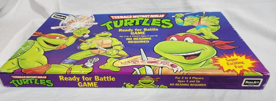 复古 TMNT 90 年代忍者神龟准备战斗棋盘游戏密封 — 第 4/4 张图片