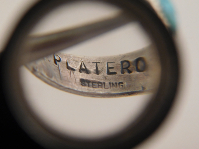 PLATERO STERLING SILVER TURQUOISE RING SIZE 11.25 NAVAJO NATIVE AMERICAN 925 Obfita, prawdziwa gwarancja
