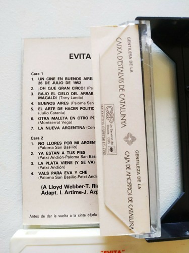 Evita Paloma San Basilio el Musical Tony Landa 1980 - Tape Cassette Tape - Picture 2 of 3