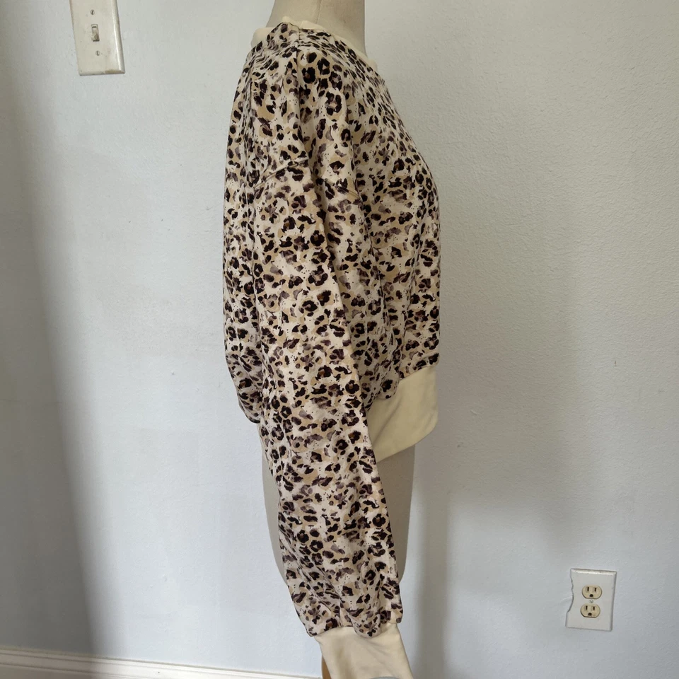 Blusa corta DYI para mujer con estampado de animales grande manga dolman Foto 3 de 4