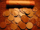 1952-D LINCOLN WHEAT CENT PENNY ROLL, nice condition