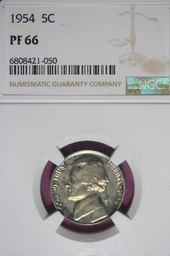 1954 NGC PF66 JEFFERSON NICKEL #B45627