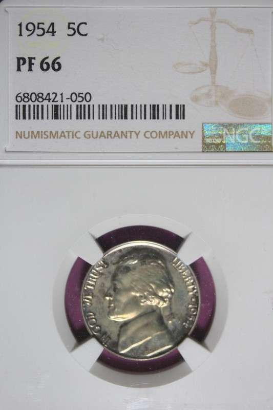 1954 NGC PF66 JEFFERSON NICKEL #B45627