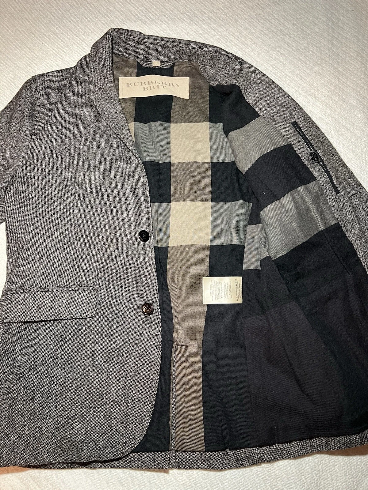 Giacca blazer uomo BURBERRY BRIT grande grigio cappotto sportivo