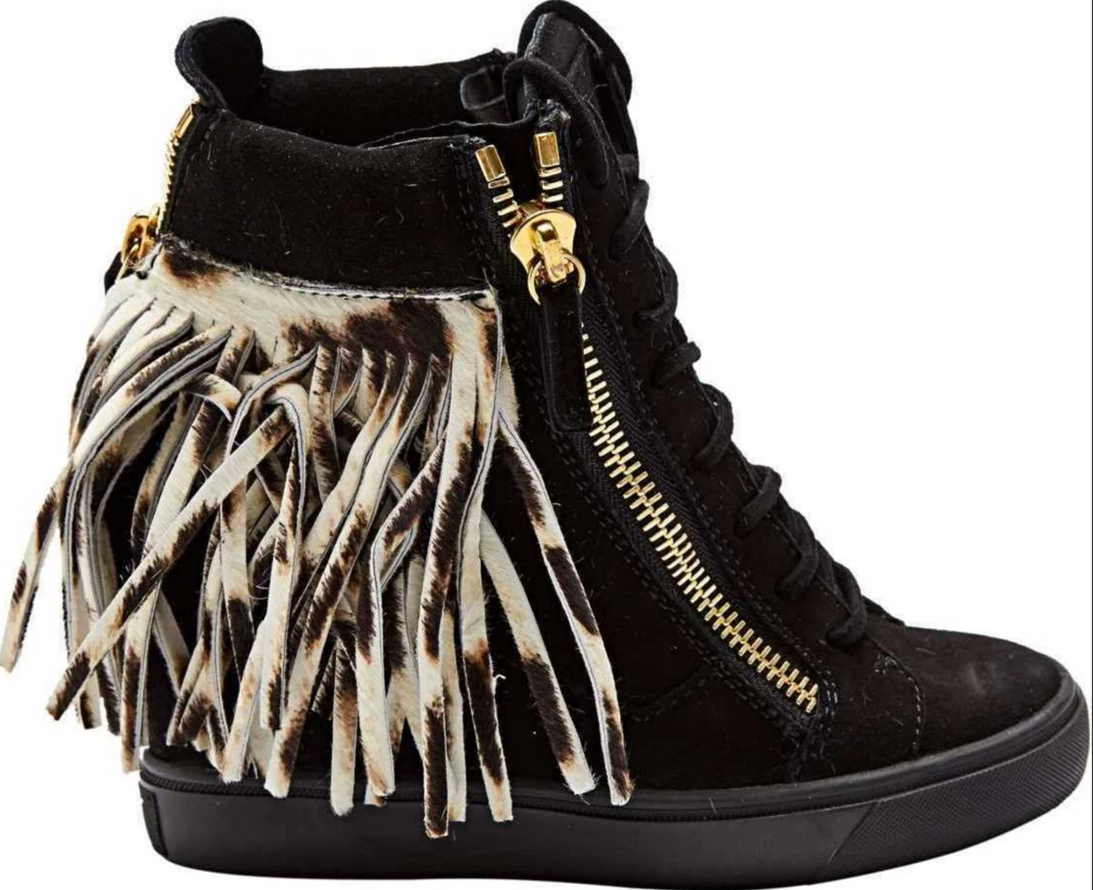 Giuseppe Zanotti Lorenz Fringe Wedge Sneakers High Top Shoes New 35,5 | eBay