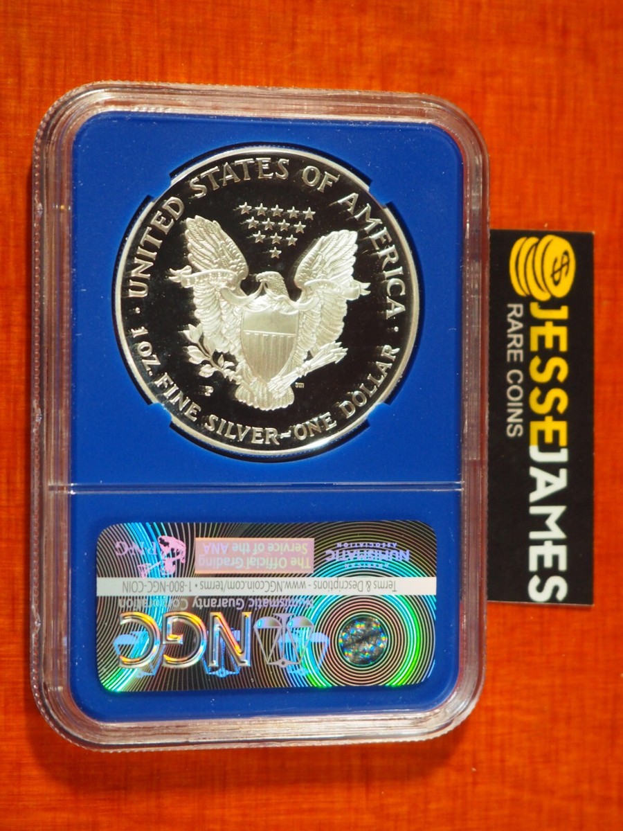 1994 P PROOF SILVER EAGLE NGC PF69 ULTRA CAMEO BLUE CORE
