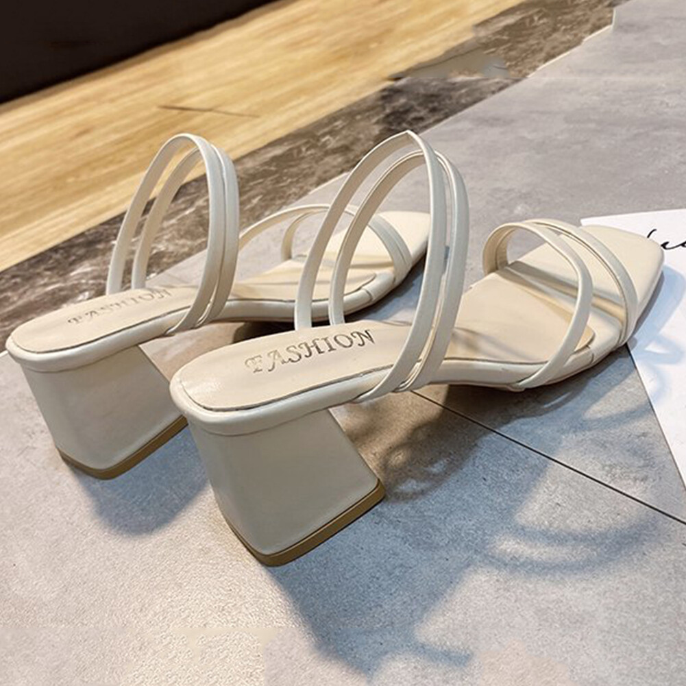 Sandali robusti da donna con punta aperta Sandali traspiranti con