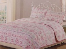 3 pc Taylor's Suite Sasha Full / Queen Quilt  Shams Set NIP