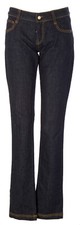 FRANKIE MORELLO Womens Dark Wash Straight Fit...