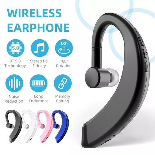 Bluetooth Earpiece Wireless Headset Noise Cancelling Earbuds Driving Trucker USA - Picture 3 of 16
