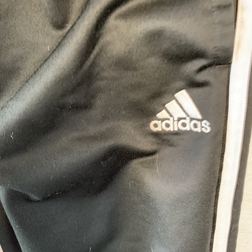Adidas Youth Boys Black White Striped Athletic Track Pants Sweatpants L 14/16 - Picture 6 of 9