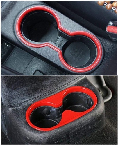 18X Full Set Interior Cover Trim Kit for Jeep Wrangler JK JKU 2011-17 4-Door Red - Bild 8 von 8