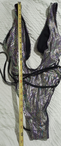 Woman's Metallic Look One Piece S Small Swimsuit - Bild 3 von 7