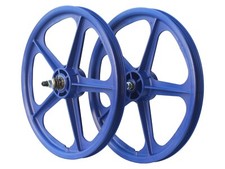 Skyway Bmx 20 Tuff Wheels Blue 9-tooth Driver Retro New Wheelset 38 14mm