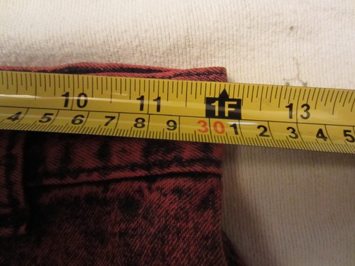 Vintage 80's Sundance Denim Skirt 5/6 Long Red Acid Wash Southwest Made in USA - Picture 6 of 9