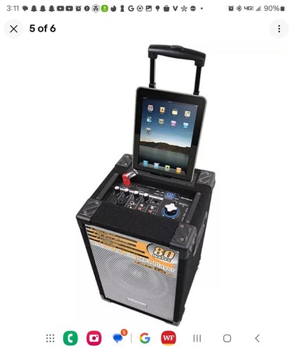 DJ Tech - UCUBE85-MKII - Portable PA System with IOS Dock 4 CH Mixer USB - Picture 3 of 6