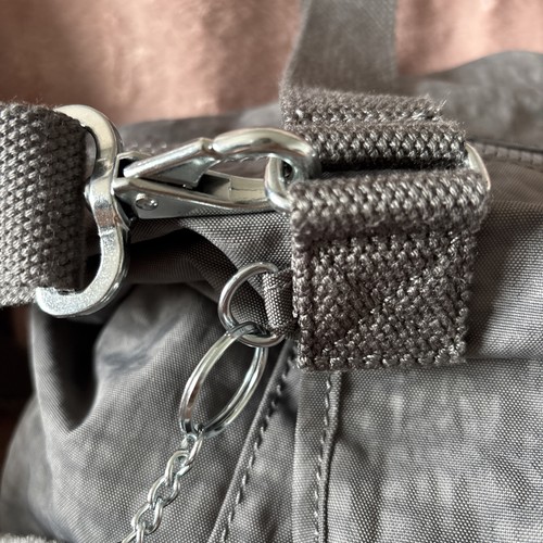 Kipling Carolina Bonaire Crossbody or Hand Bag with Monkey Grey - Picture 4 of 24