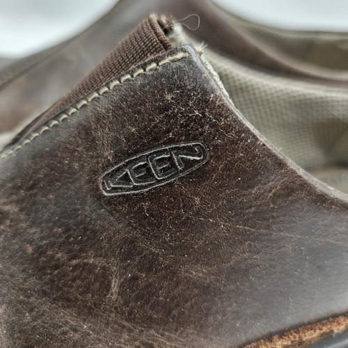 Zoccoli mocassini scarpe da trekking in pelle KEEN slip on da uomo taglia 7,5 - Foto 4 di 10