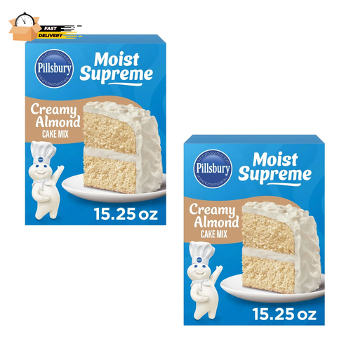 (Paquete de 2) Mezcla para pastel de almendras cremosas Moist Supreme, caja de 15,25 OZ - Imagen 8 de 12