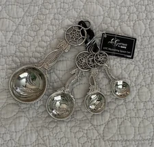 GANZ “Dreamcatcher” Metal Measuring Spoons 4 Piece Set Silver