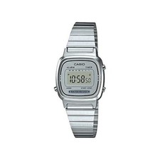 Casio LA670WA-7D Retro Digital Silver Tone Women's Watch 24.6mm LA-670WA-7D