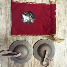 Zildjian 2.5" Finger Cymbals Thick Cast Bronze AZCO Straps Set/extra Cymbals