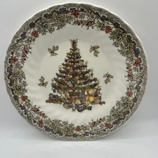 Myott Factory Queen's Seasons Greetings 8" Salad Plate