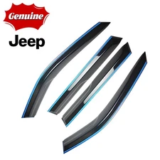 Genuine Jeep Compass 2017-2025 Window Visor silver edge chrome Rain Guard
