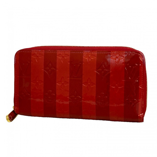 Louis Vuitton Vernis Rayures Zippy Wallet M91718 Pomme d'Amour Wom... GZl1ioxm