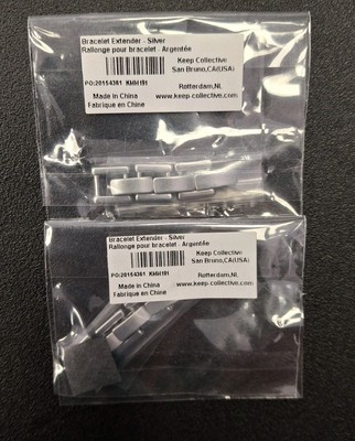 Keep Collective Bracelet Extender Silver Tone 2-Pack Lot KMM191 Extra Links