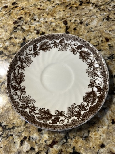 The Georgian Collection Churchill Saucer Country Life Acorn Brown The Meet 5"