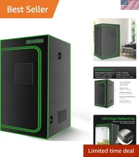 4x4 Hydroponic Grow Tent - 600D Light-Proof Canvas with Observation Windows