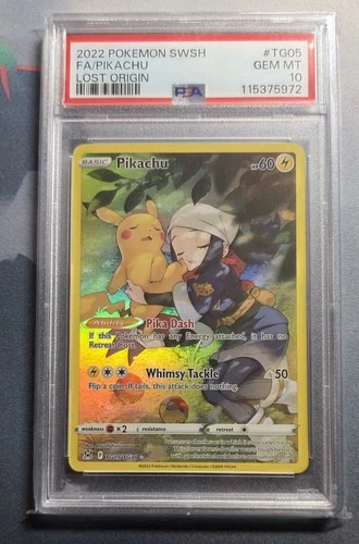 Pokemon Pikachu Full Art TG05 2022 Lost Origin Trainer Gallery PSA 10 GEM MINT
