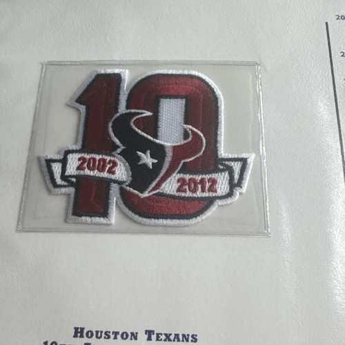 NEW HOUSTON TEXANS 10th Anniversary NFL PATCH Willabee & Ward 2012 Football NFL - Picture 2 of 3