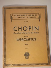 Chopin Complete Works For The Piano Vol. 1553 Impromptus Book 6 Schirmer's