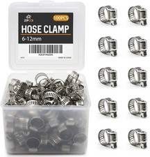 Small Hose Clamp 100 Pack Hose Clamps Stainless Steel Worm Gear Fuel Line Ho Small Hose Clamp 100 Pack Hose Clamps Stainless Steel Worm Gear Fuel Line Ho