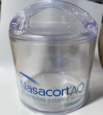 Rare! Vintage Nasacort AQ Nasal Spray Pharmaceutical Drug Clear Acrylic Canister