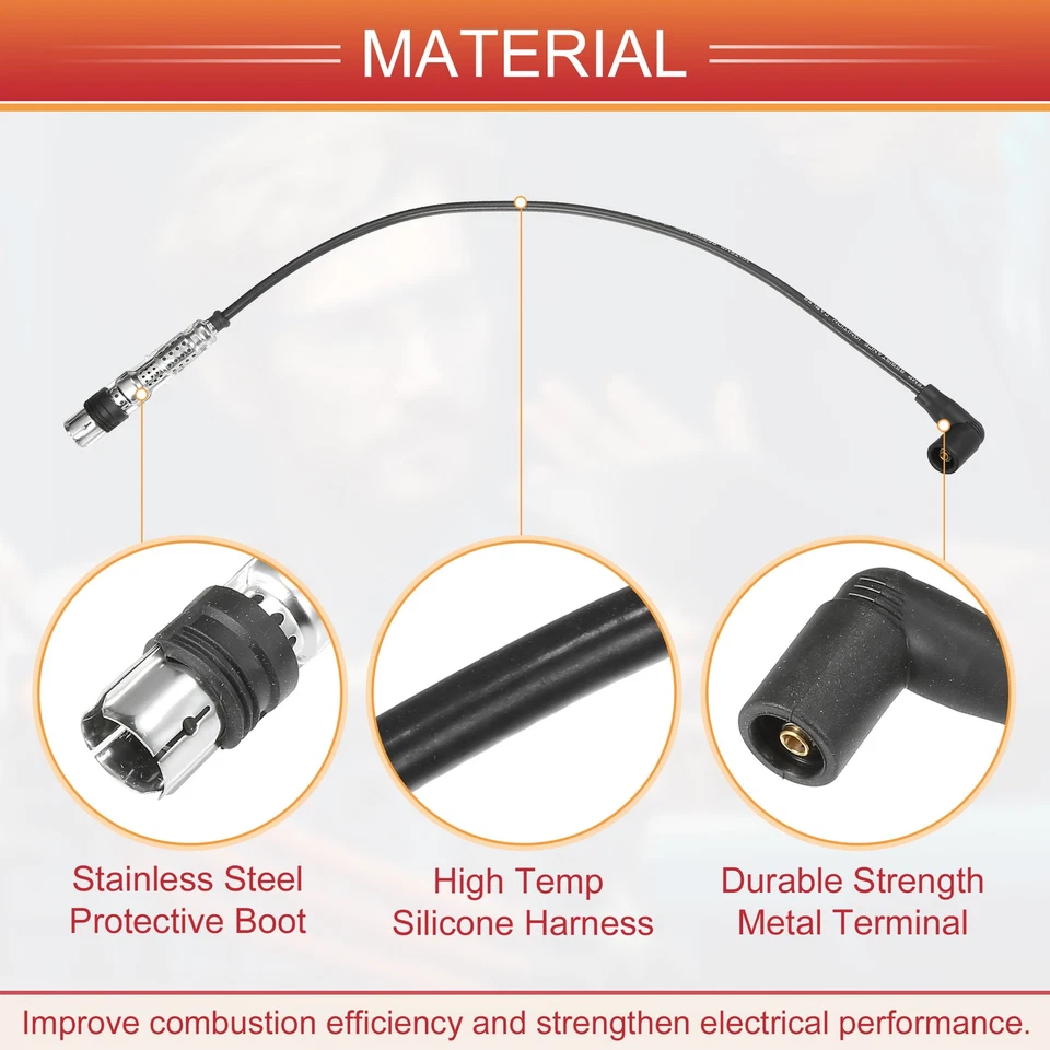 4 peças cabo bobina de ignição fio vela de ignição nº 03F905409A para Skoda Octavia Fabia - Imagem 4 de 4