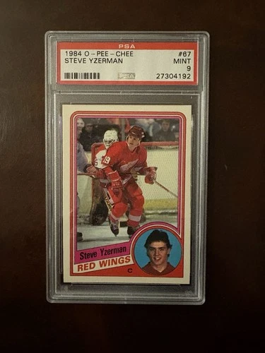 1984 O-PEE-CHEE #67 STEVE YZERMAN RC ROOKIE PSA 9