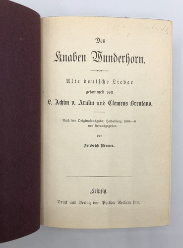 1800s Antique German Books, Des Knaben Wunderhorn, Ariosto Rasender Roland V 1&2 - Picture 5 of 22