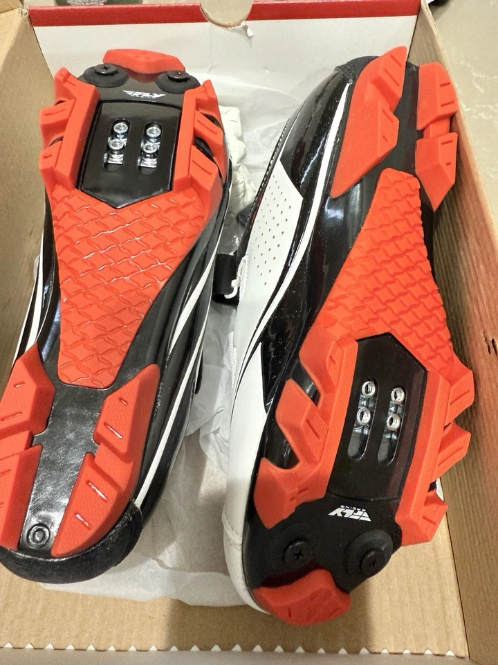 Zapatos de bicicleta de montaña Fly Racing Talon II talla 37 (5) blancos nuevos en caja Foto 2 de 4